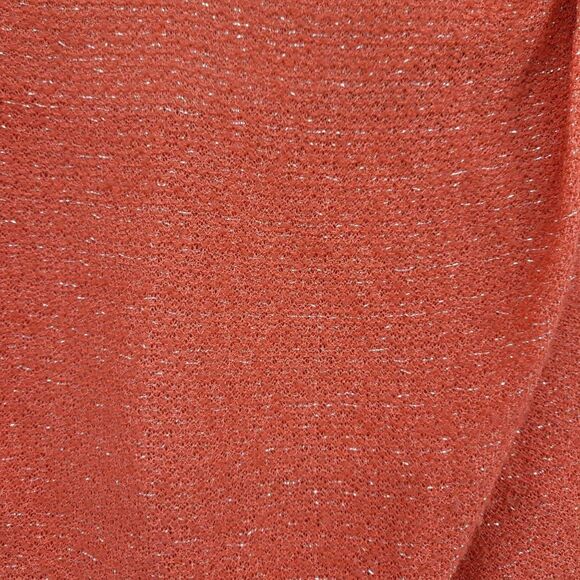 Vtg 60's Elegant Miss Textured Coral Metallic Sparkle Blouson Hostess Dress Sz S - Picture 5 of 10